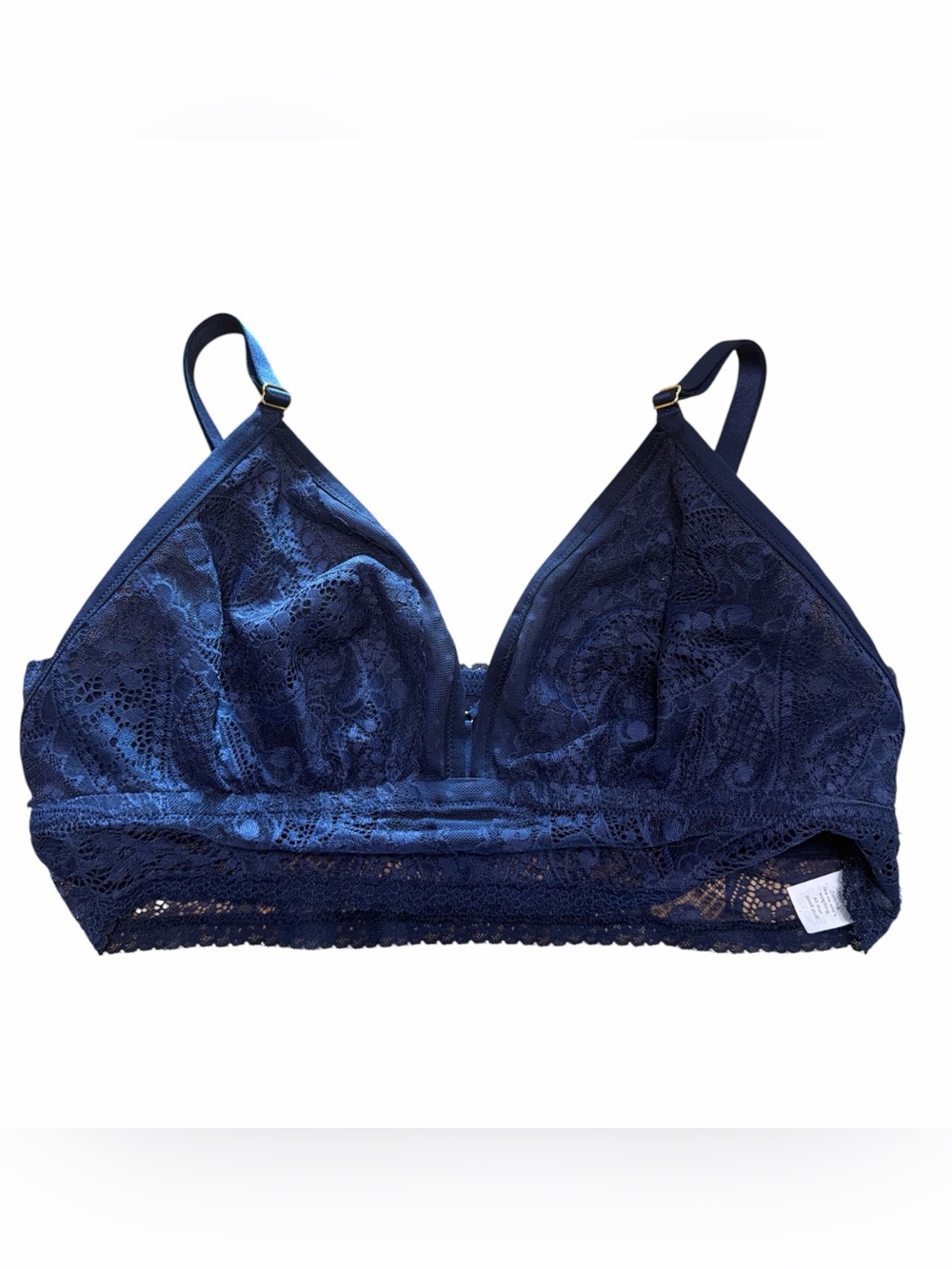 Romantic Lace Aerie Navy Longline Bralette XL NWOT